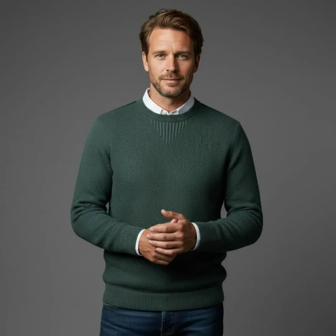 Wellington Men's Textured Knit Sweater