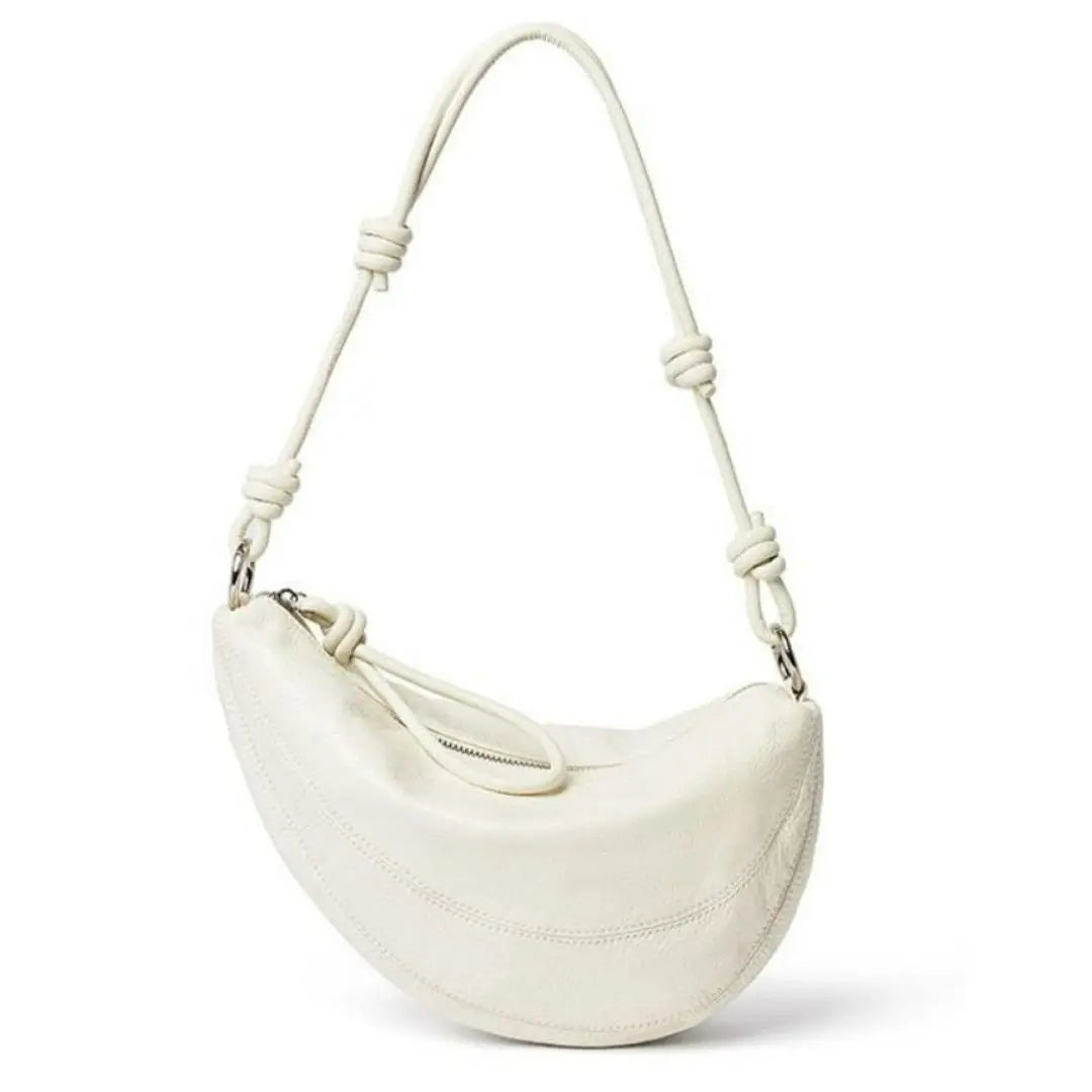 Women's Genuine Leather Dumpling Saddle Bag