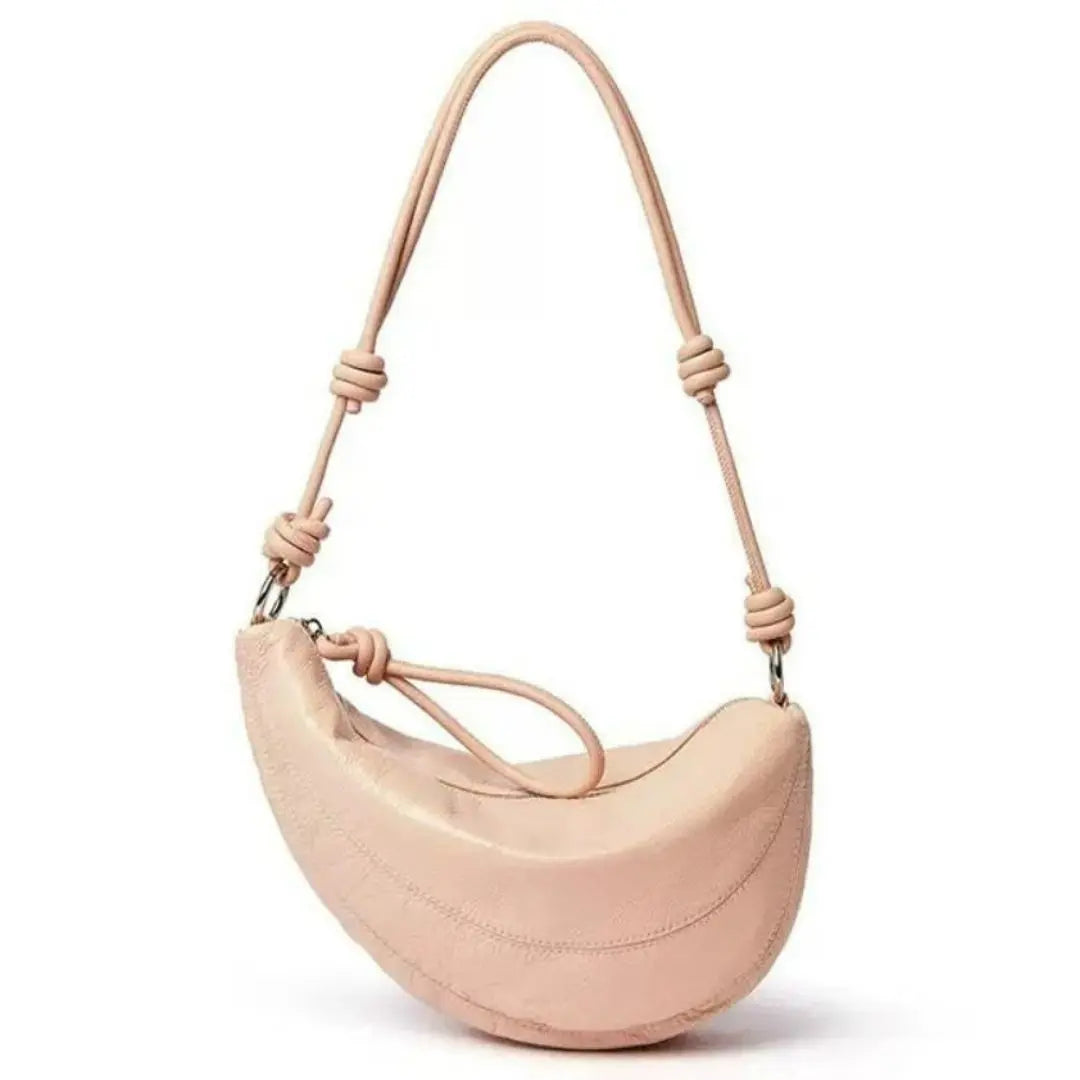 Women's Genuine Leather Dumpling Saddle Bag