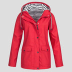 Women's Water-Resistant Windproof Hooded Jacket