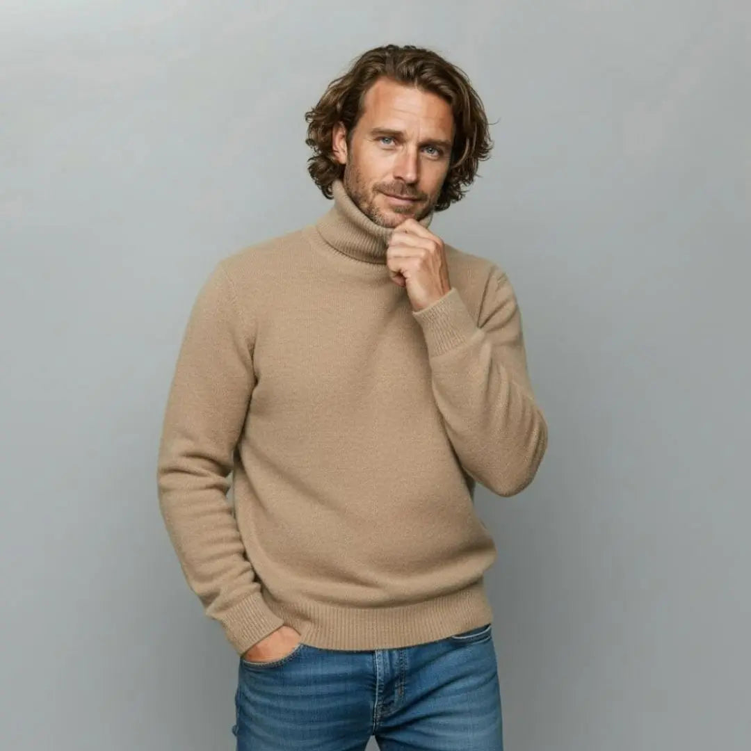 Woodfield Men's Tailored Wool Turtleneck