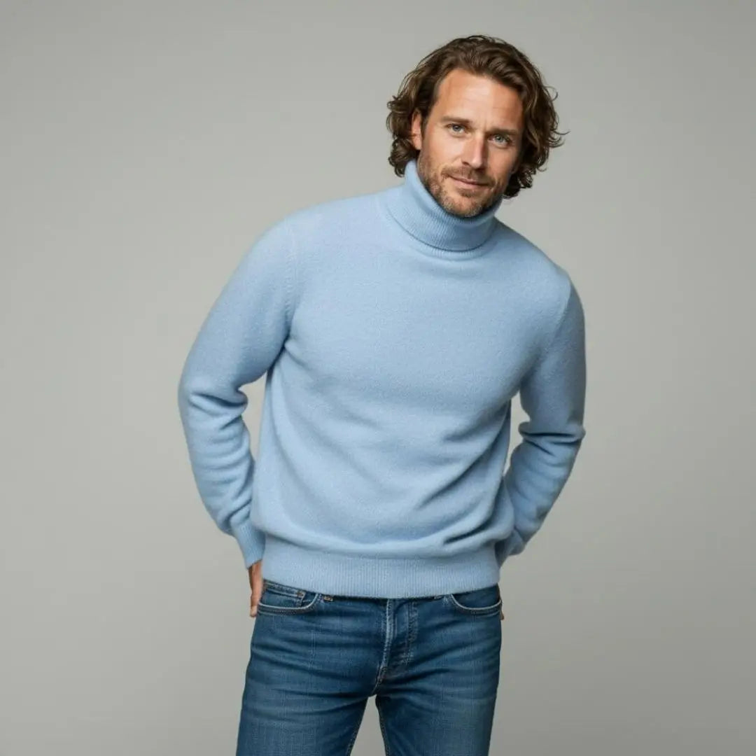 Woodfield Men's Tailored Wool Turtleneck