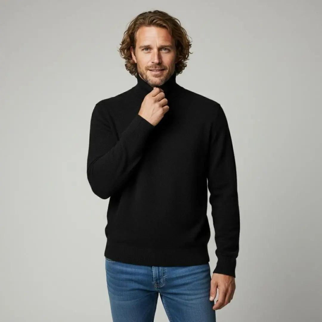 Woodfield Men's Tailored Wool Turtleneck